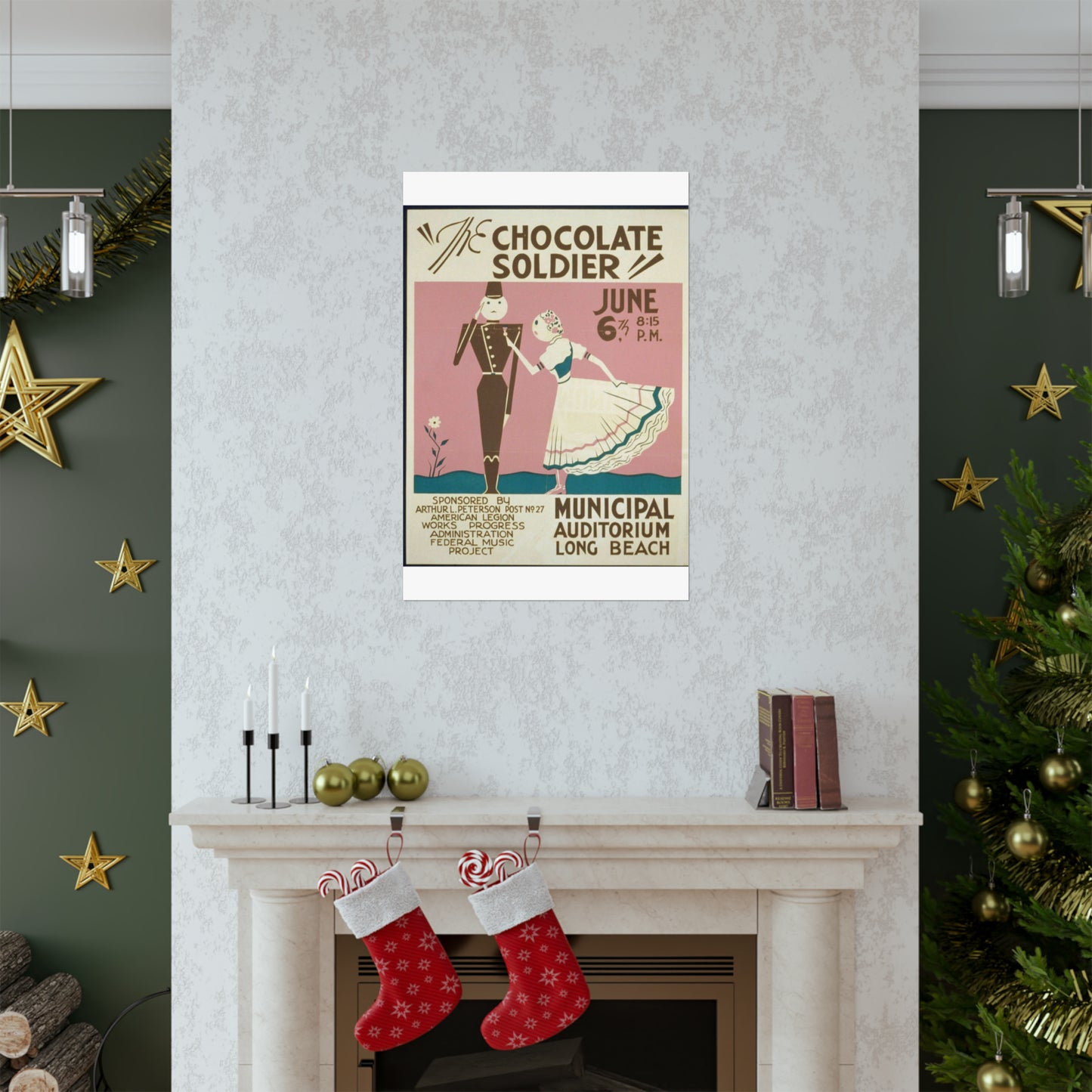 "The chocolate soldier" - WPA poster, Public domain, Library of Congress High Quality Matte Wall Art Poster for Home, Office, Classroom