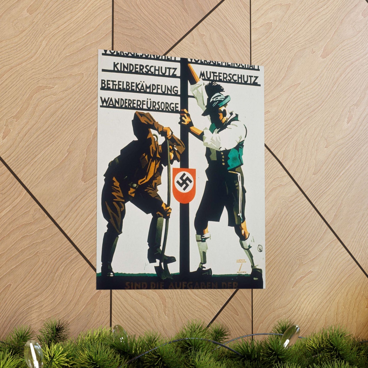 NSDAP Volksgemeinschaft NS VOLKSWOHLFAHRT High Quality Matte Wall Art Poster for Home, Office, Classroom