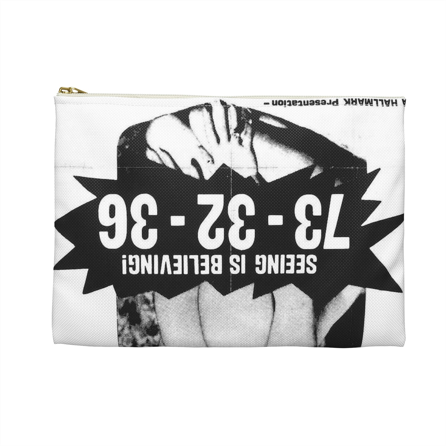 Deadly weapons poster 01 - Public domain movie poster Large Organizer Pouch with Black Zipper