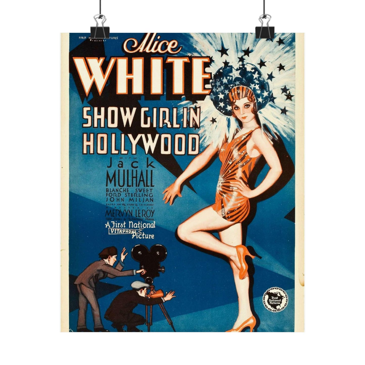 ShowgirlHollywood, Art Deco Poster High Quality Matte Wall Art Poster for Home, Office, Classroom