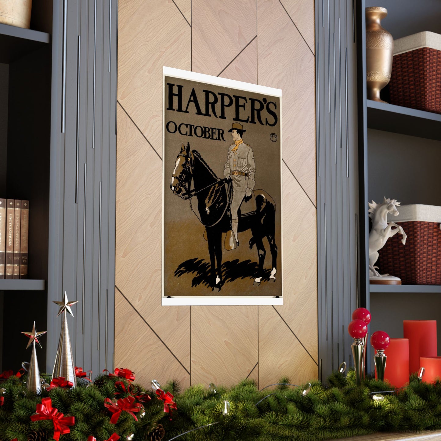 Edward Penfield - Edward Penfield, Harper's October High Quality Matte Wall Art Poster for Home, Office, Classroom