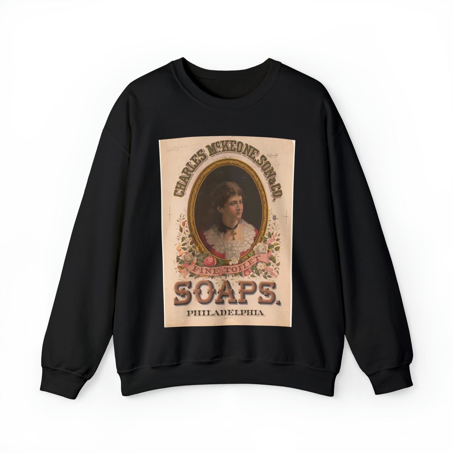 Charles McKeone, Son & Co., fine toilet soaps, Philadelphia Black Heavy Blend Adult Crew Neck SweatShirt