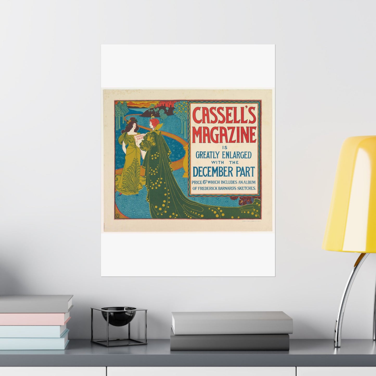 Louis Rhead - Cassell's Magazine: December High Quality Matte Wall Art Poster for Home, Office, Classroom