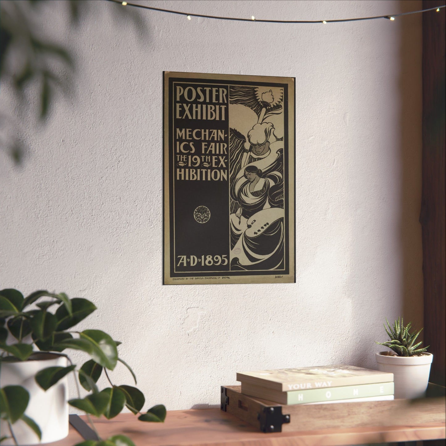 Poster exhibit, Mechanics Fair, the 19th exhibition, A.D. 1895 High Quality Matte Wall Art Poster for Home, Office, Classroom