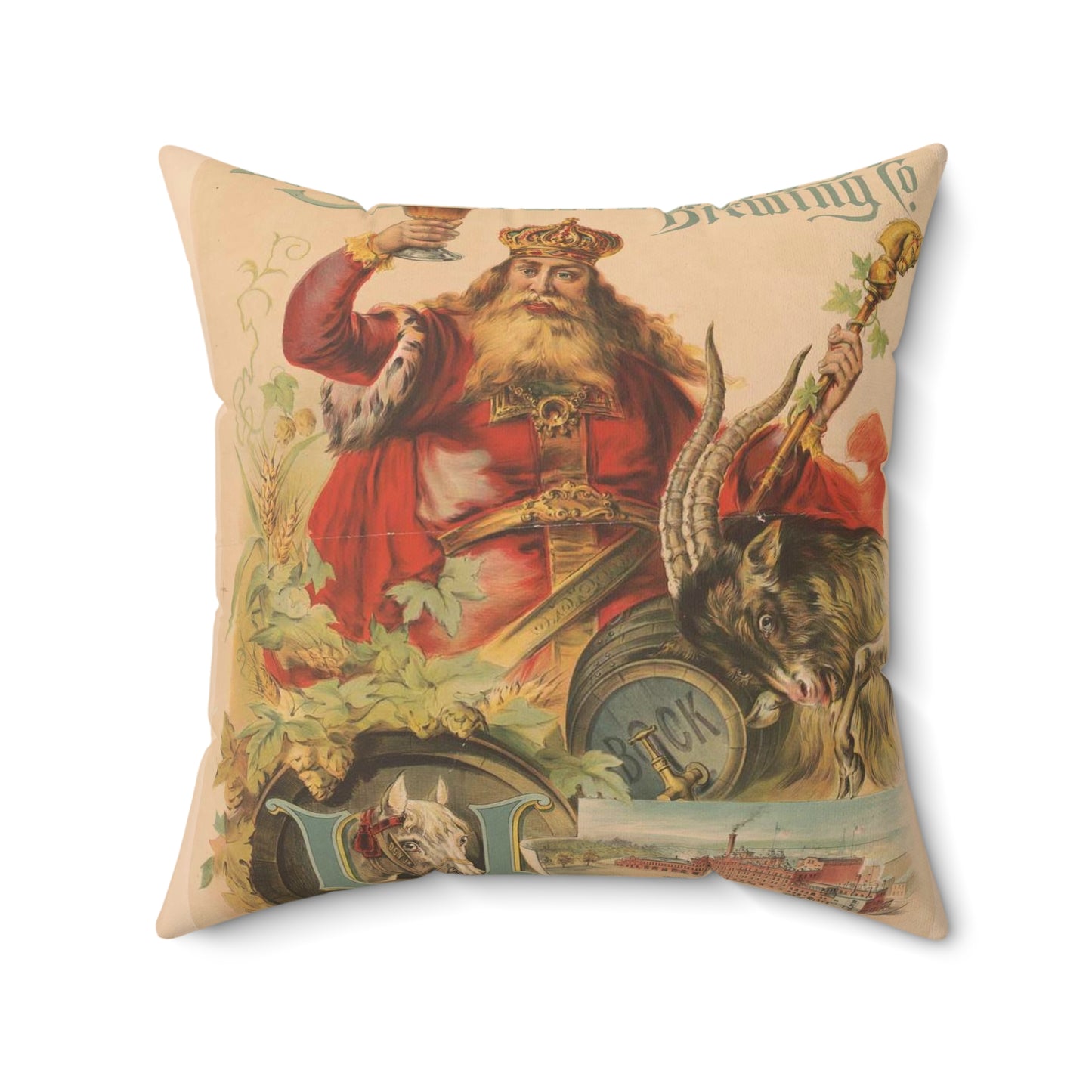 D.G. Yuengling Jr. Brewing Co., bock beer Decorative Accent Square Pillow