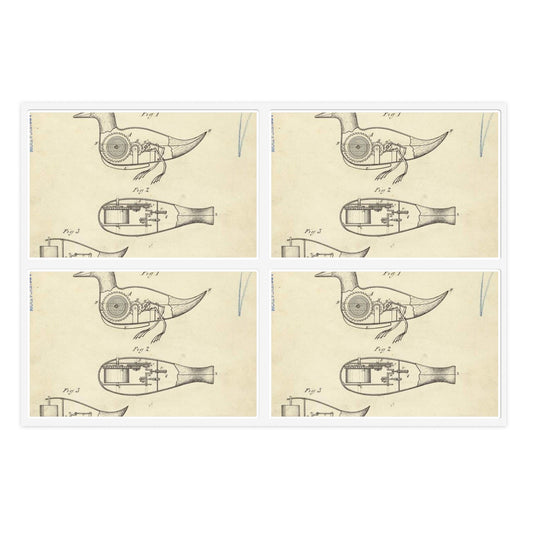 Patent drawing - Drawing of Aquatic Toy Public domain  image Laminated UV Protective Vinyl Stickers