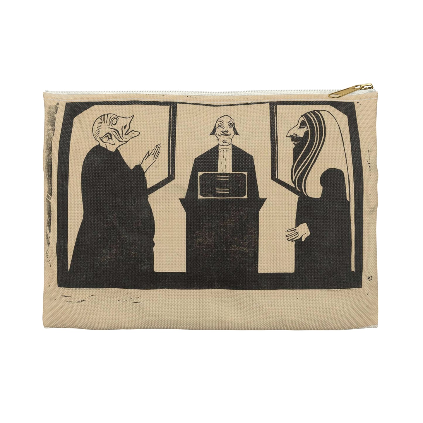 Samuel Jessurun de Mesquita - Entre ces trois mon coeur balance Large Organizer Pouch with Black Zipper