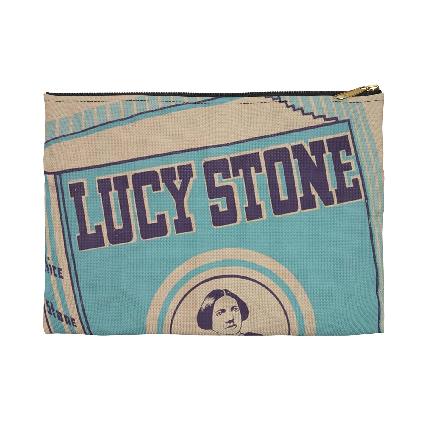 Lucy Stone - Public domain poster, Music division, Library of Congress Large Organizer Pouch with Black Zipper