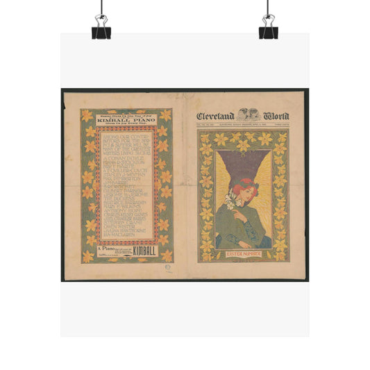Louis Rhead - Cleveland World - Easter number LCCN2002715846 High Quality Matte Wall Art Poster for Home, Office, Classroom