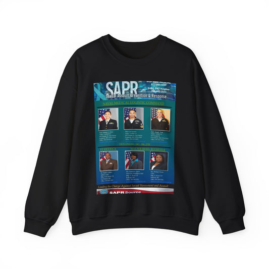 The Naval Medical Logistics Command’s Sexual Assault Black Heavy Blend Adult Crew Neck SweatShirt