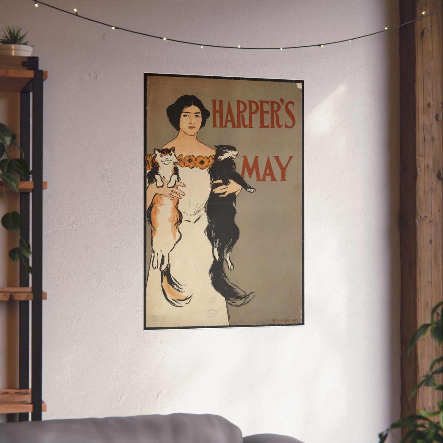 Edward Penfield - Harper's May, Art Nouveau Poster High Quality Matte Wall Art Poster for Home, Office, Classroom