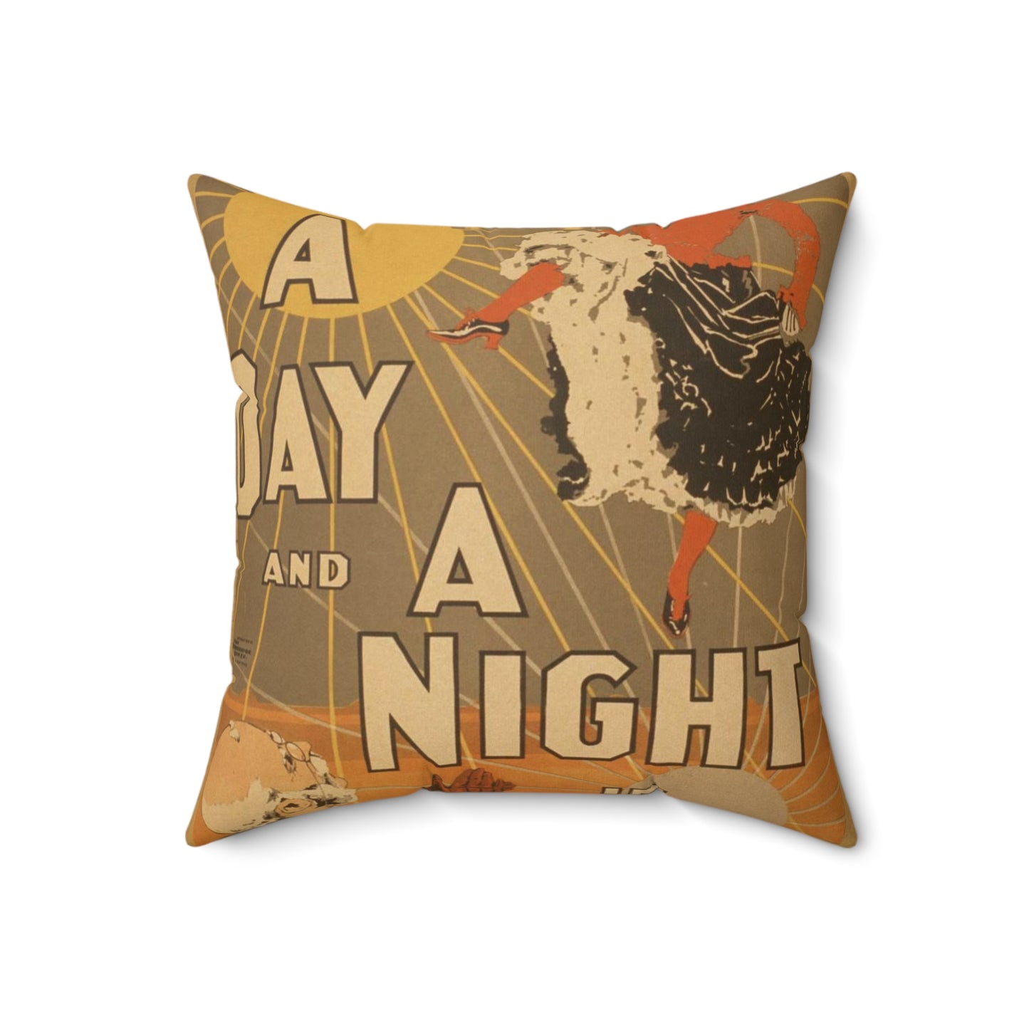 Hoyt's A day and a night in New York Decorative Accent Square Pillow