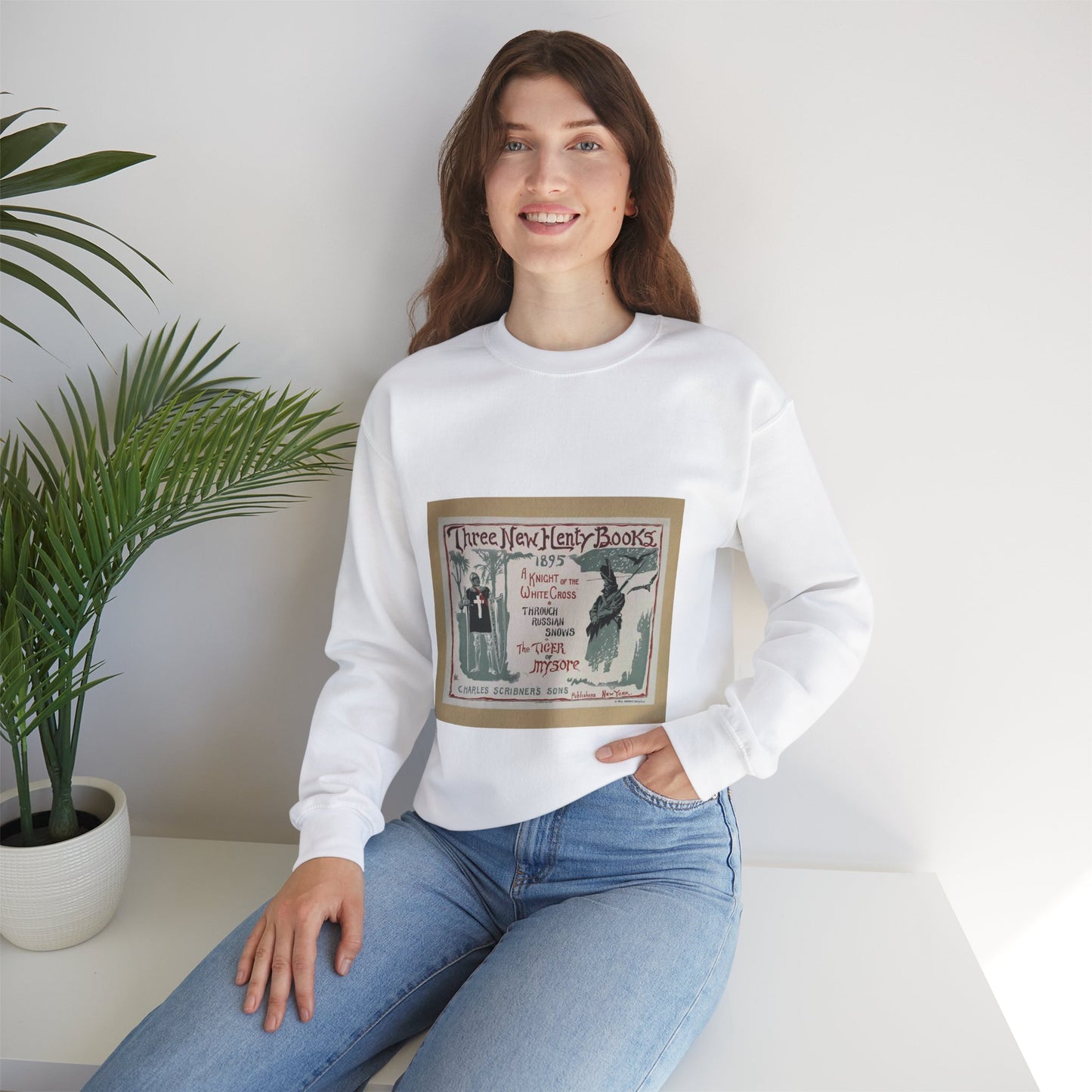Three new Henty books., Art Nouveau Poster White Heavy Blend Adult Crew Neck SweatShirt