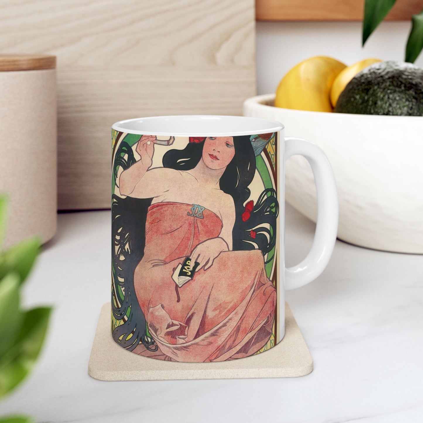 Alphonse Mucha - Job - Google Art Project Beautiful Novelty Ceramic Coffee Mug 11oz