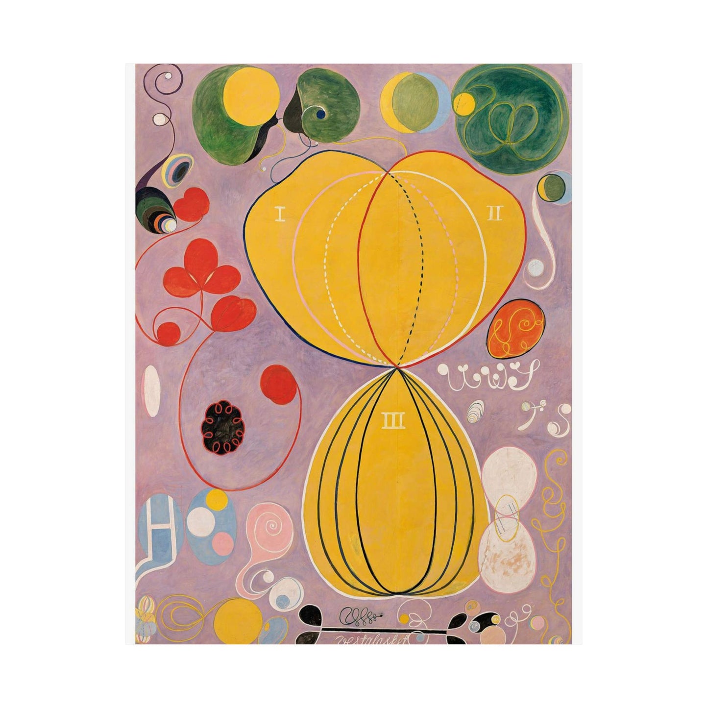 Hilma af Klint - The Ten Largest No. 7 - Adulthood - 1907 High Quality Matte Wall Art Poster for Home, Office, Classroom
