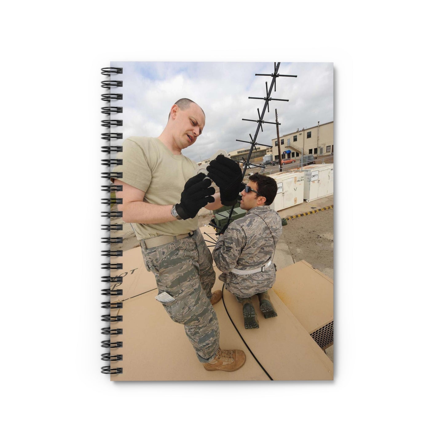 U.S. Air Force Master Sgt. Joseph Verant and Senior Spiral Bound Ruled Notebook with Printed Cover