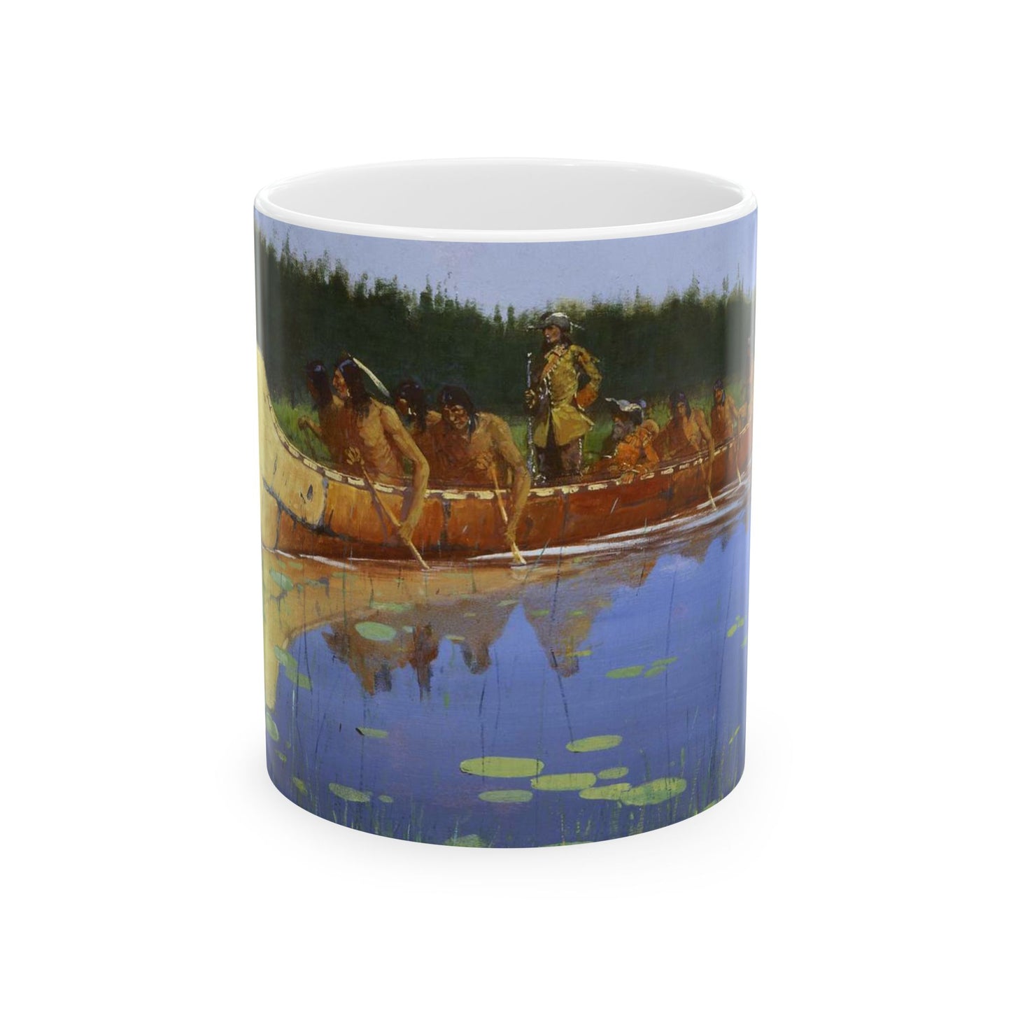 Frederic Remington - Radisson and Groseilliers Beautiful Novelty Ceramic Coffee Mug 11oz