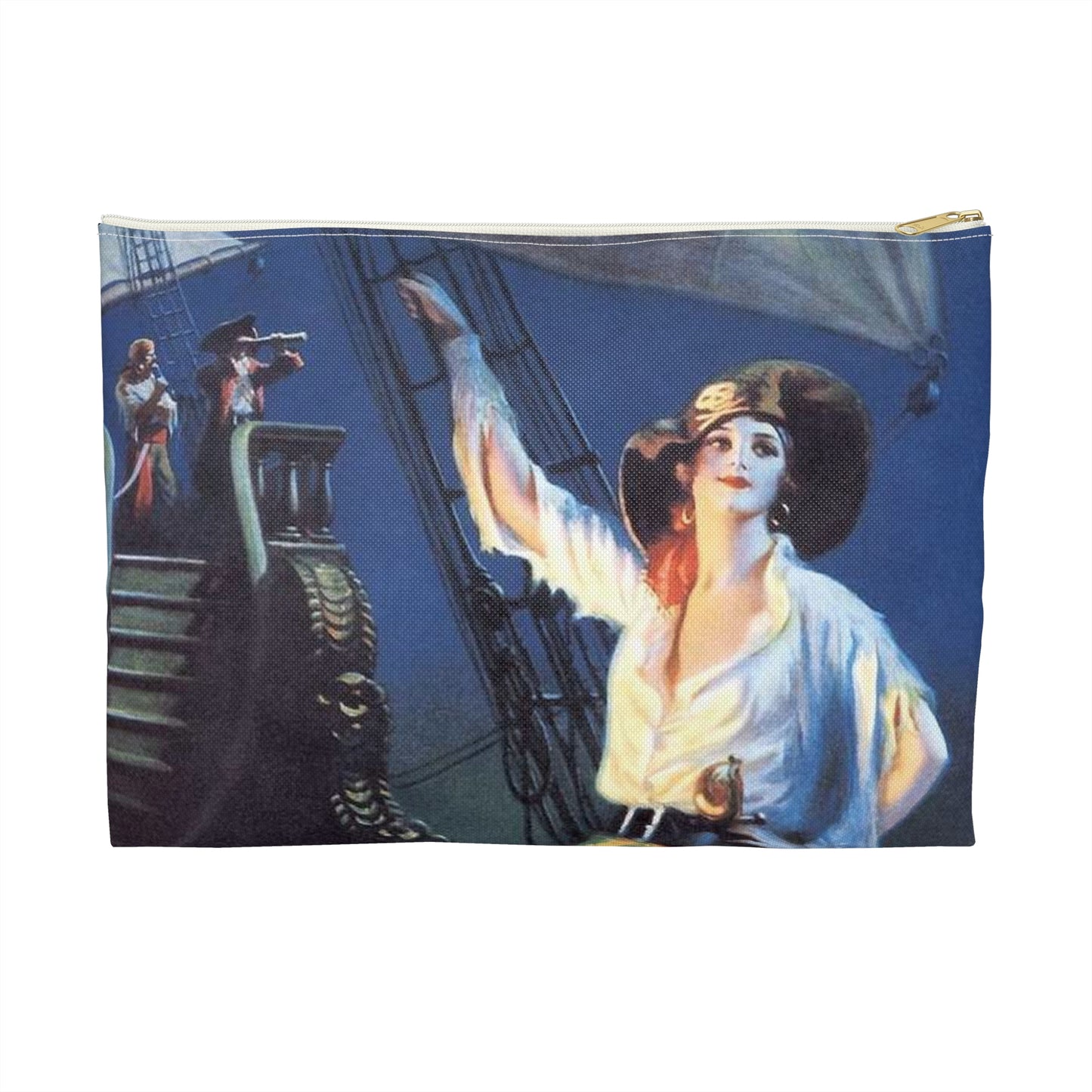 “Adventuress”, painting by Edward Mason Eggleston, 1929 Large Organizer Pouch with Black Zipper