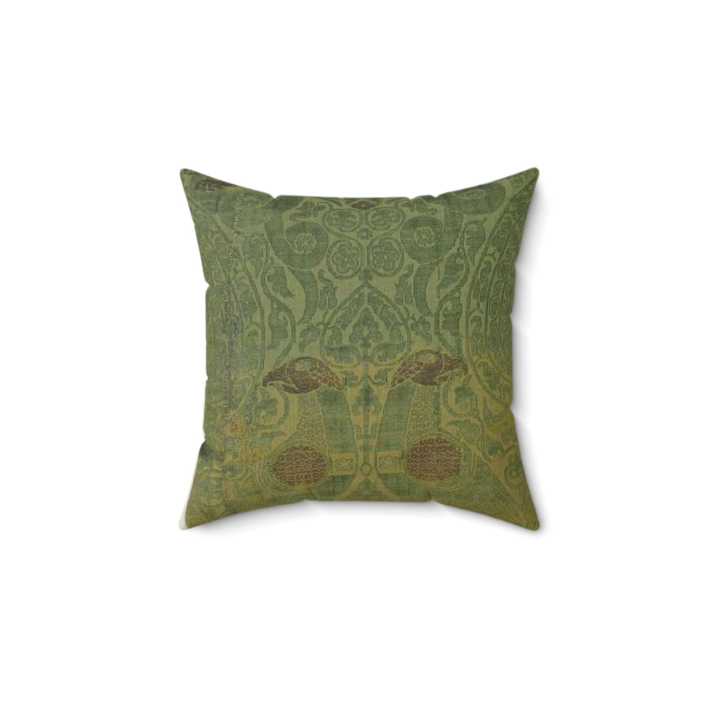 Textile with Brocade - Public domain dedication museum photo Decorative Accent Square Pillow