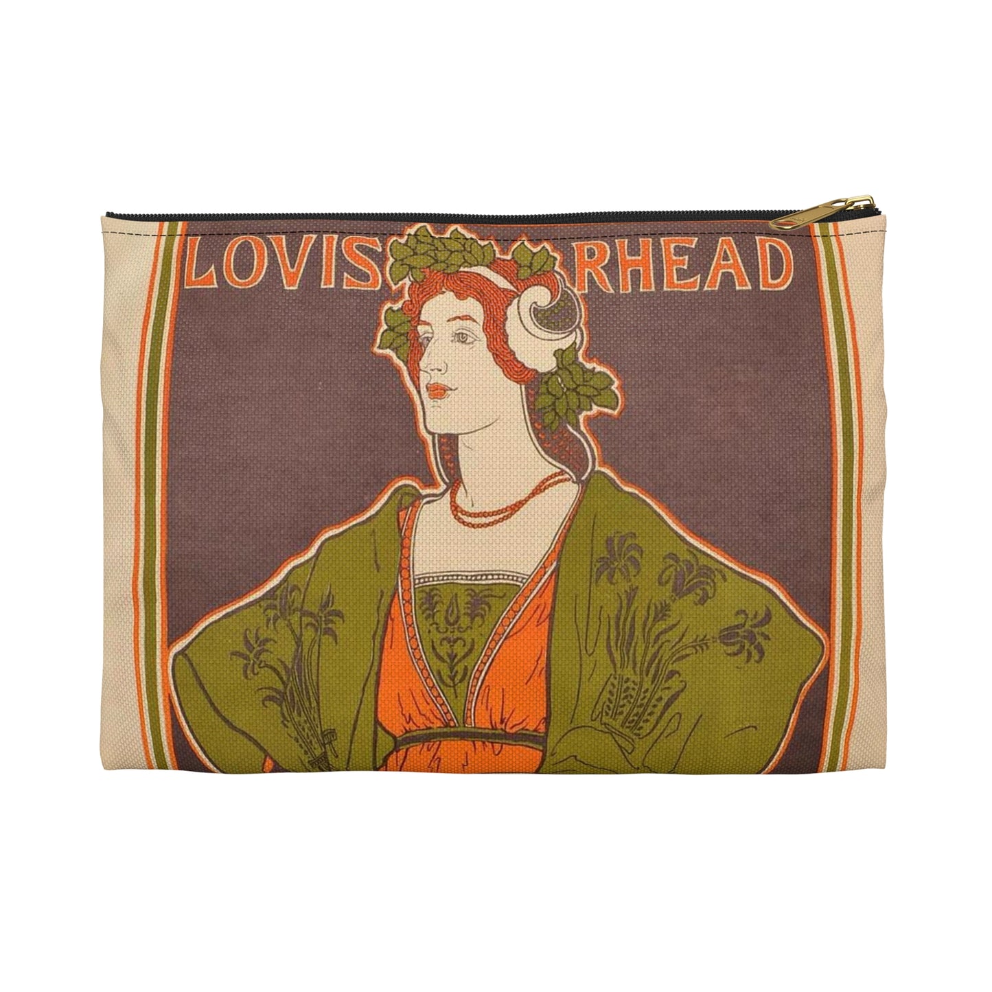 Louis Rhead - Salon des Cent (28) - avril 1897 EAL Large Organizer Pouch with Black Zipper