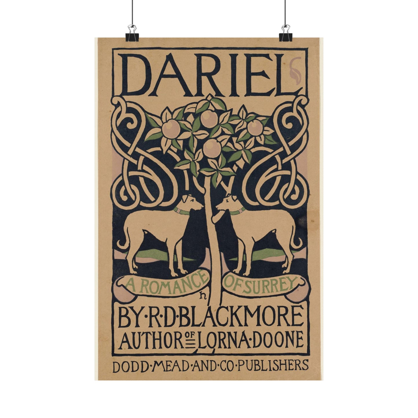 Dariel, a romance of Surrey, by R. D. Blackmore High Quality Matte Wall Art Poster for Home, Office, Classroom