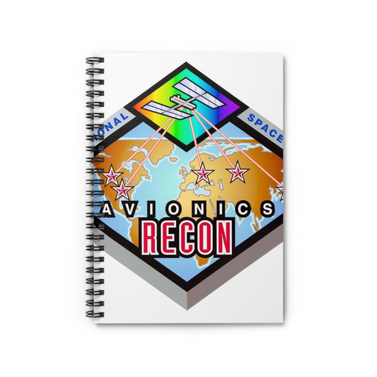 Logo for the International Space Station Avionics Recon team Spiral Bound Ruled Notebook with Printed Cover