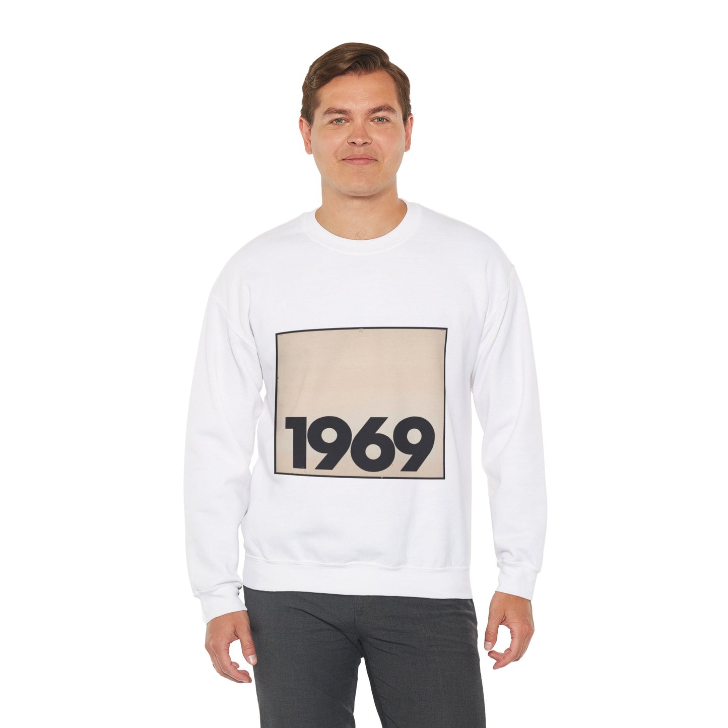 1969 - Print, Library of Congress collection White Heavy Blend Adult Crew Neck SweatShirt