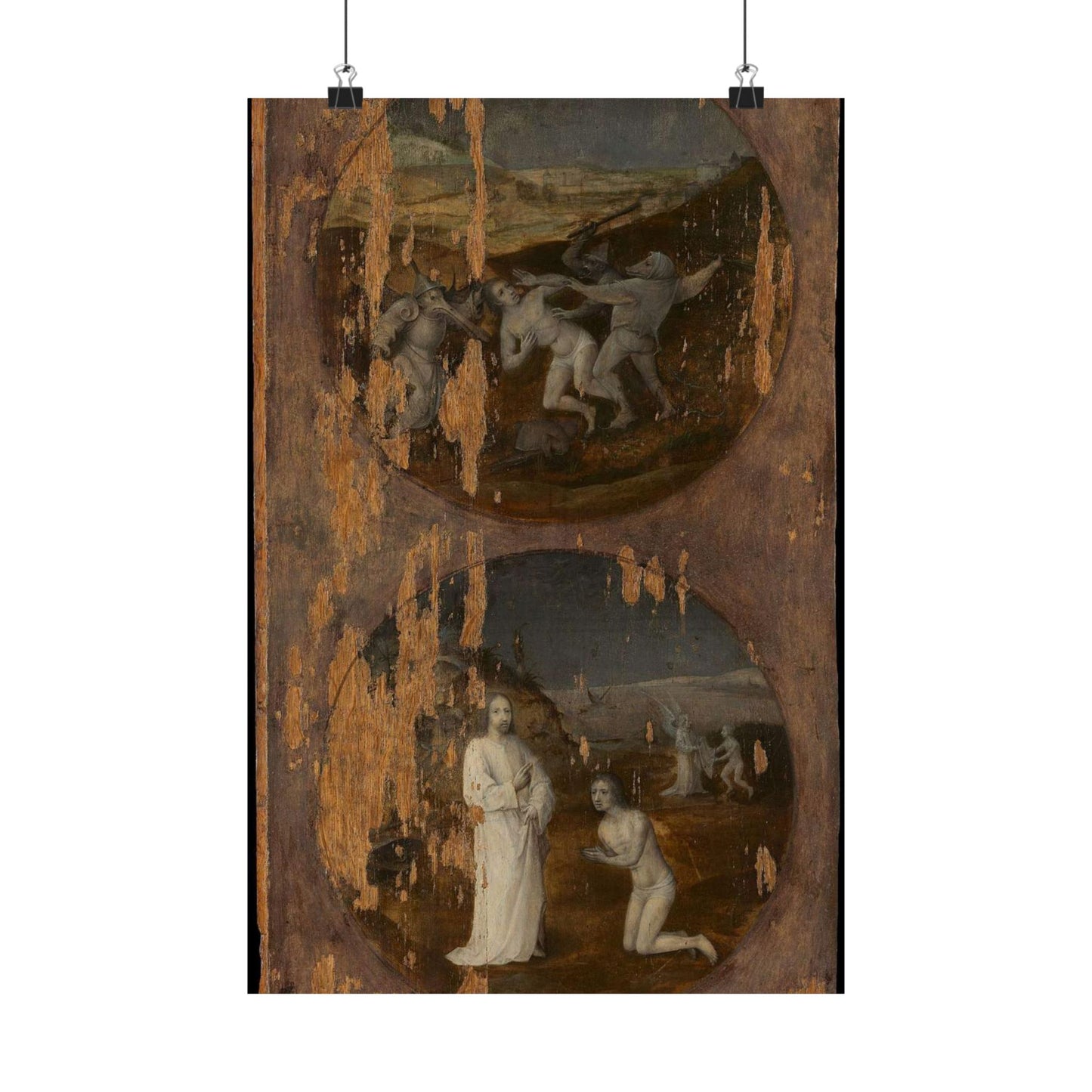 Flood Panels (The Flood – reverse), ca. 1508-1516 High Quality Matte Wall Art Poster for Home, Office, Classroom