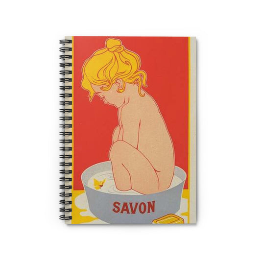 Affiche belge pour le "Savon Starlight". Spiral Bound Ruled Notebook with Printed Cover