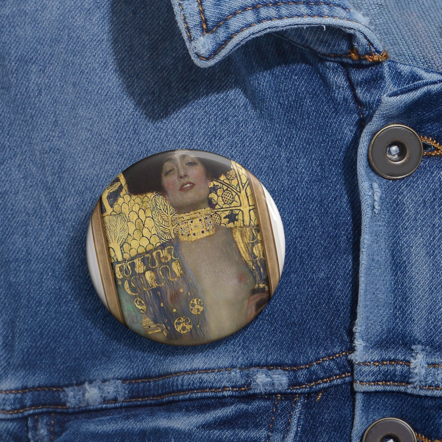 Gustav Klimt - Judith - 4737 - Österreichische Galerie Belvedere Pin Buttons with Crisp Design