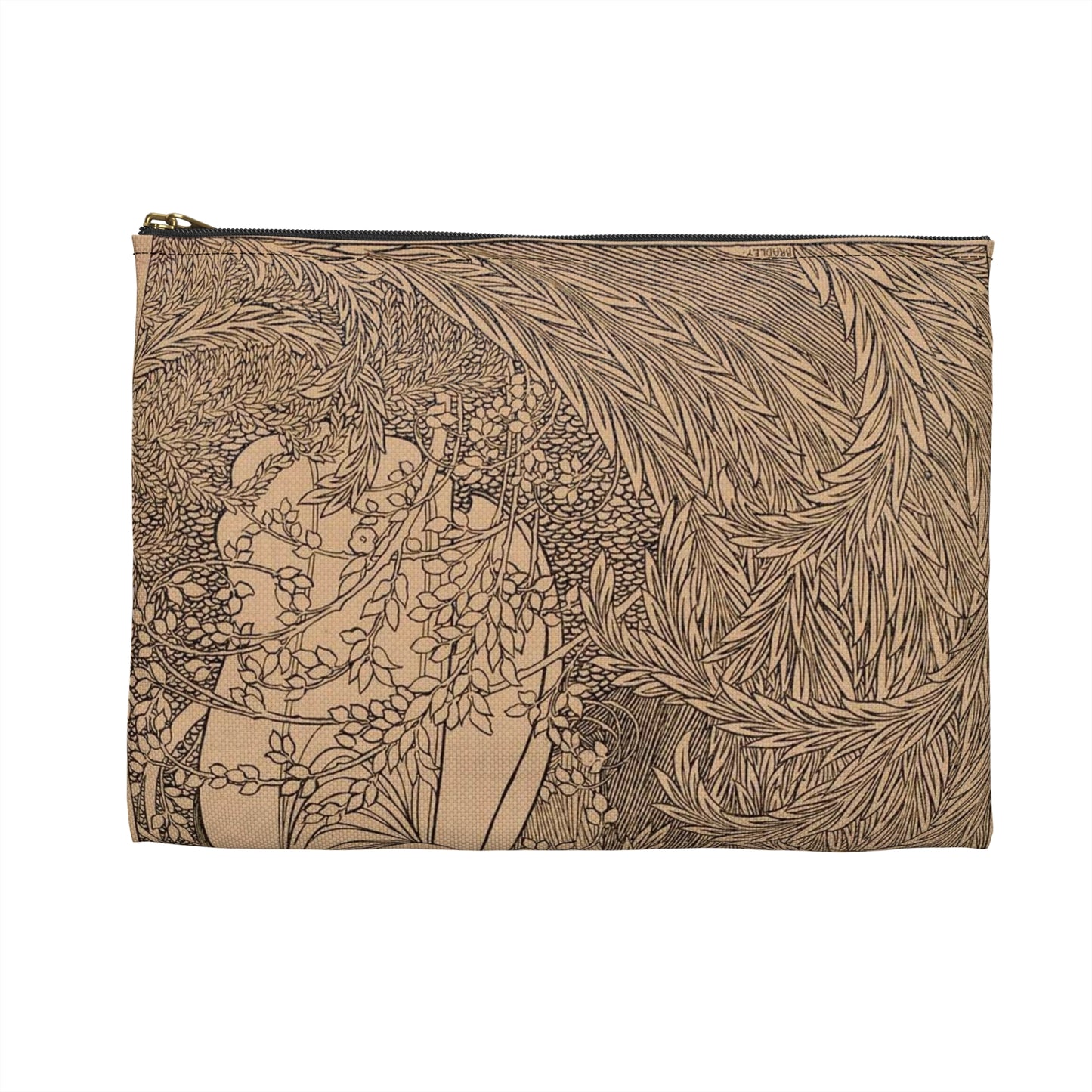 Will Bradley - Rabboni. - Art nouveau public domain poster Large Organizer Pouch with Black Zipper