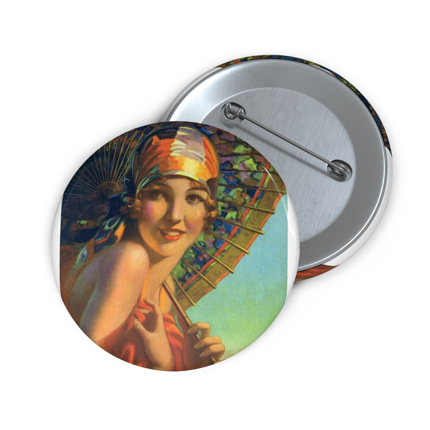 Miss Universe by Edward Mason Eggleston, 1933 Pin Buttons with Crisp Design