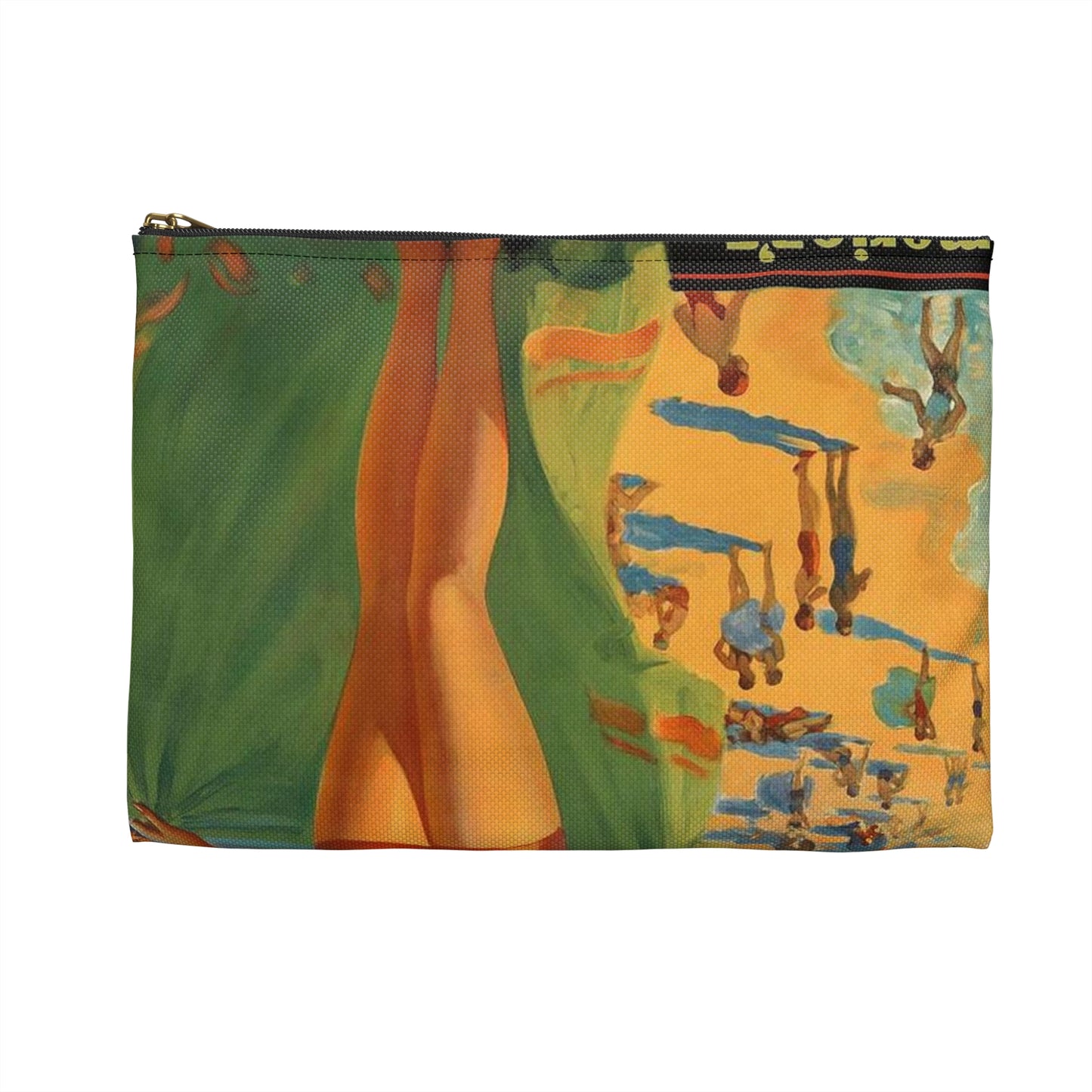 Atlantic City— America’s All-Year Resort, Pennsylvania Railroad, painting by Edward Mason Eggleston Large Organizer Pouch with Black Zipper