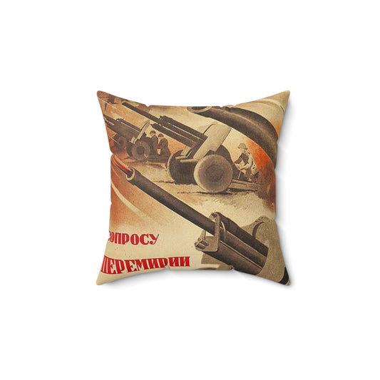 Плакат к фильму «К вопросу о перемирии с Финляндией» Decorative Accent Square Pillow