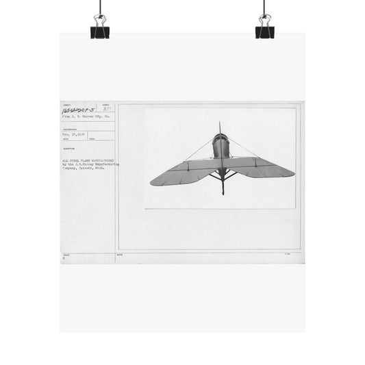 Patent drawing - Airplanes - Types - All steel manufactured by the J.W. Murray Manufacturing Company, Detroit, Michigan Public domain  image High Quality Matte Wall Art Poster for Home, Office, Classroom