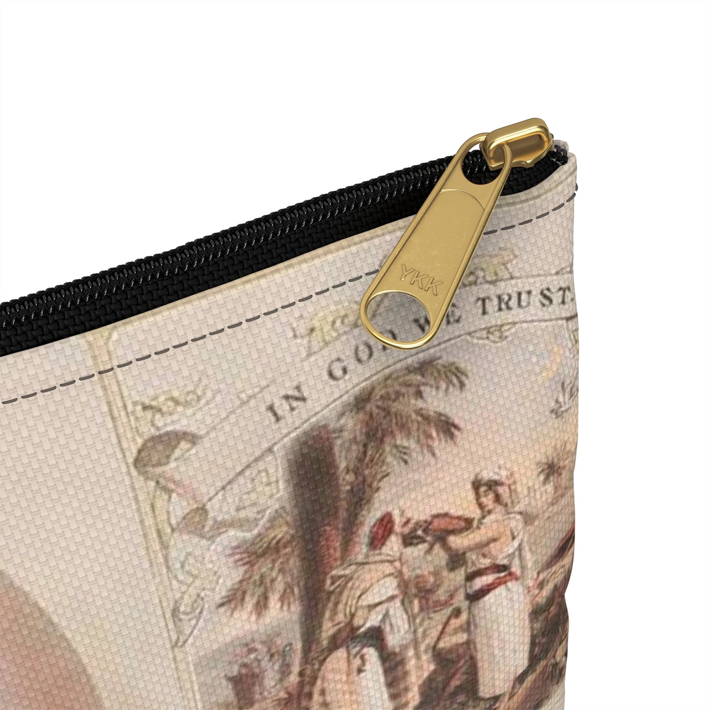 Odd fellowship - Print, Library of Congress collection Large Organizer Pouch with Black Zipper