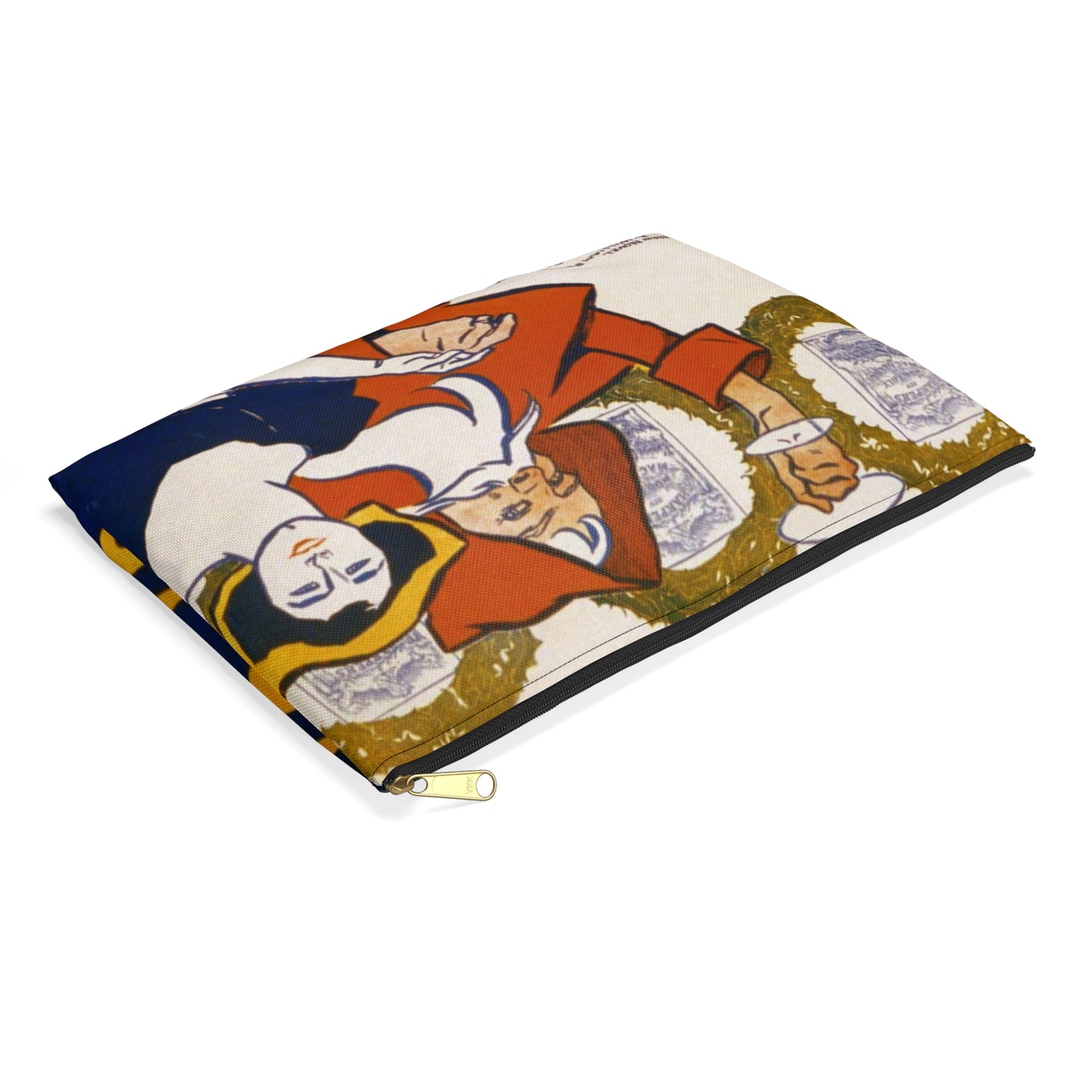 Edward Penfield - Harper's [for] Christmas, Art Nouveau Poster Large Organizer Pouch with Black Zipper