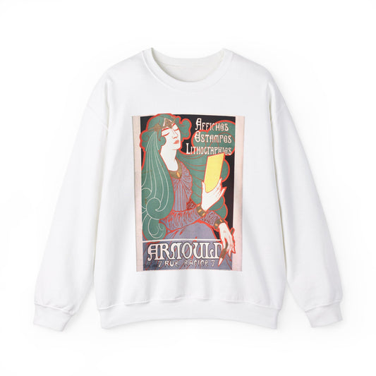 Affiches estampes lithographies poster White Heavy Blend Adult Crew Neck SweatShirt
