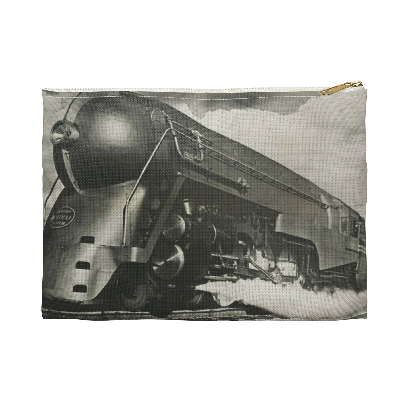 [New York Central Twentieth Century Limited steam locomotive 5453] Large Organizer Pouch with Black Zipper