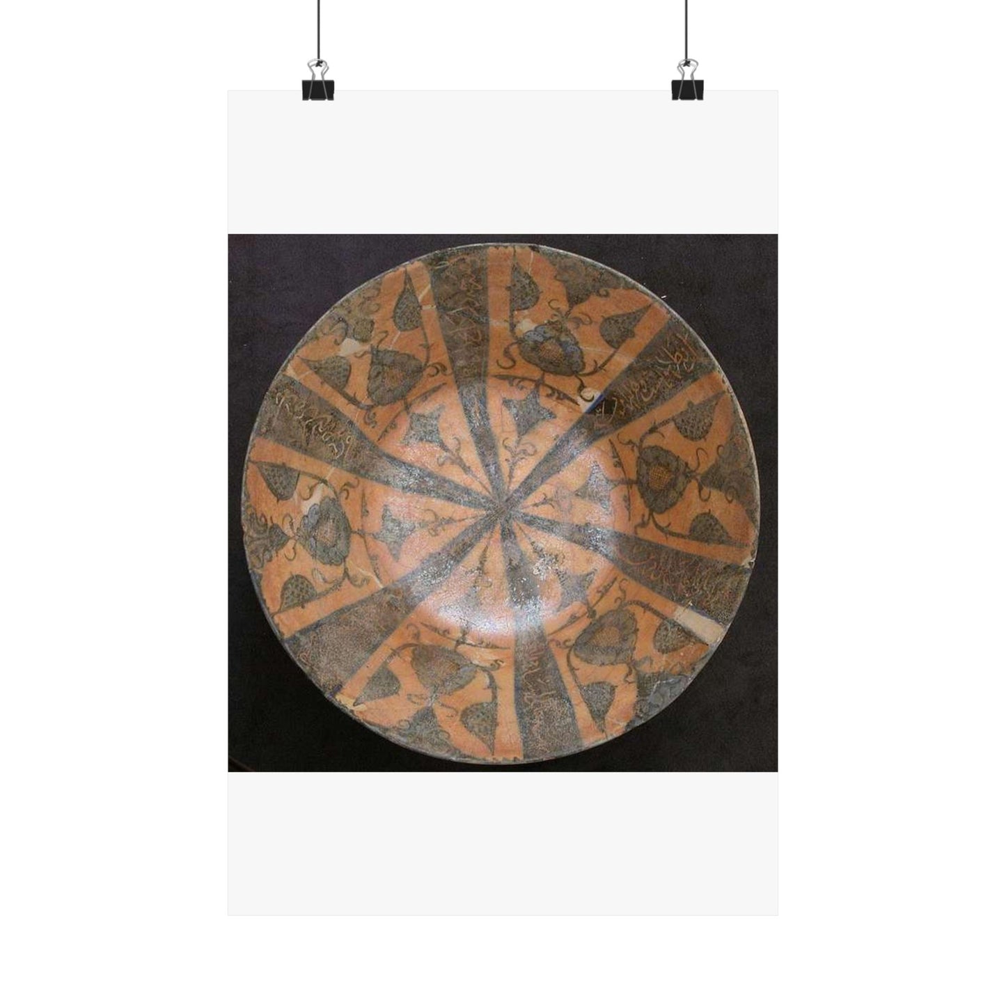 Bowl, Iran, 12th century - Public domain photo of museum object High Quality Matte Wall Art Poster for Home, Office, Classroom