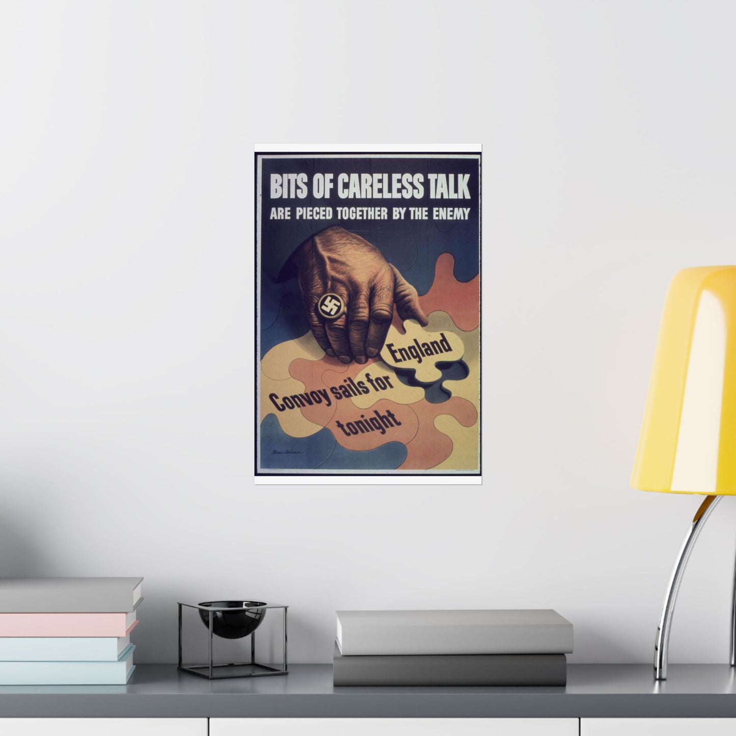 "Bits of careless talk are pieced together by the enemy" - NARA - 513972 High Quality Matte Wall Art Poster for Home, Office, Classroom