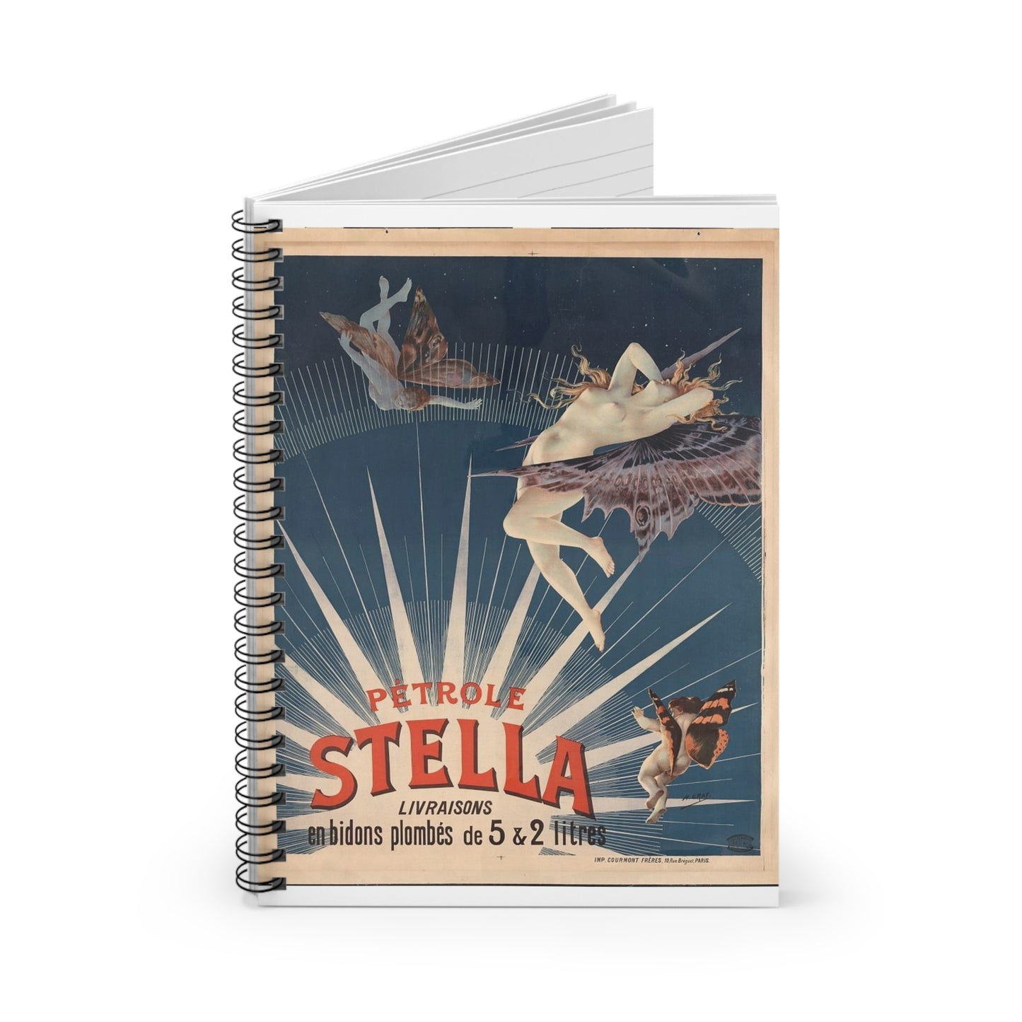 Pétrole Stella, livraisons en bidons plombés de 5 & 2 litres / H. Gray. Spiral Bound Ruled Notebook with Printed Cover