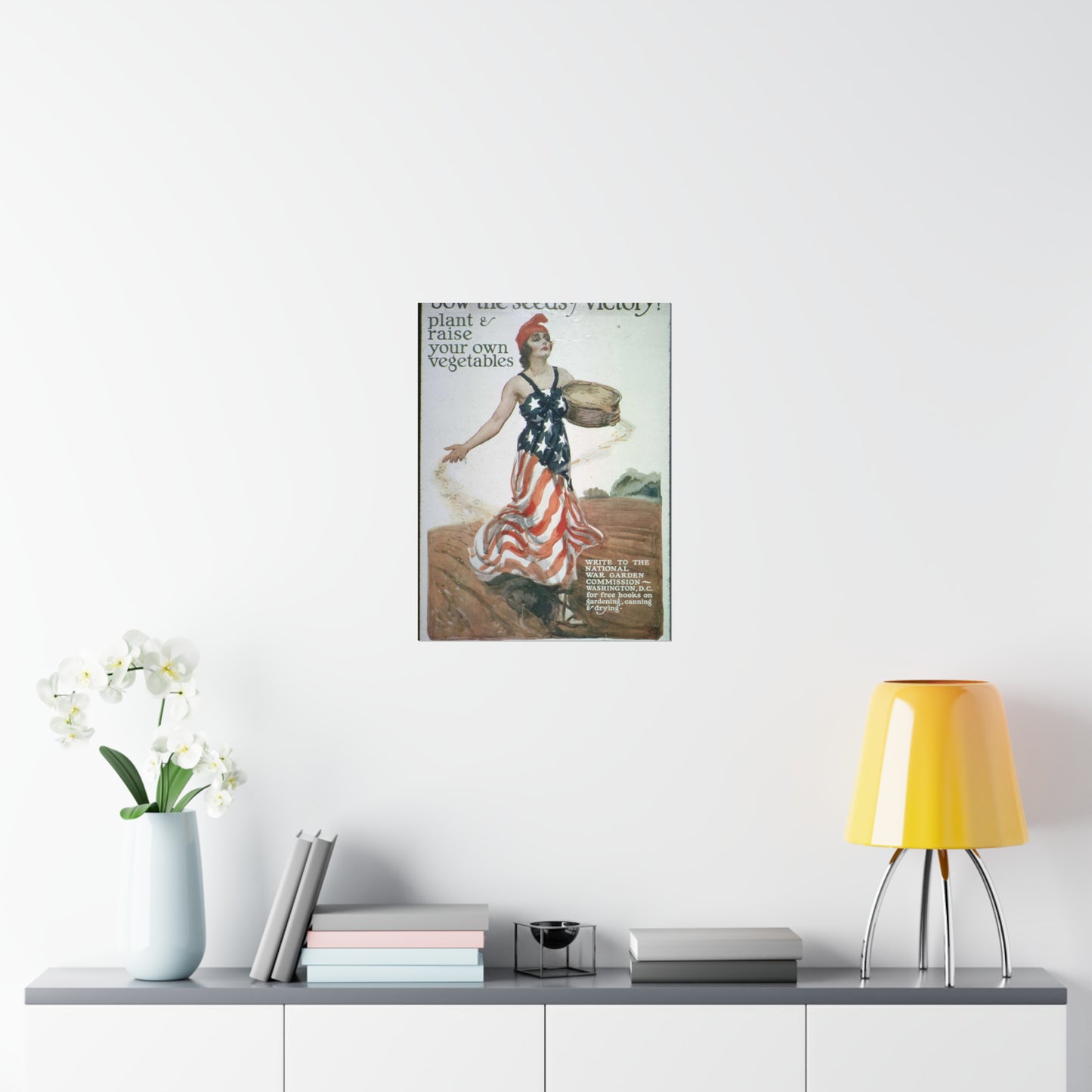 "Sow the Seeds of Victory^ Plant and raise your own vegetables. Write to the National War Garden Commission- Washington, - NARA - 512498 High Quality Matte Wall Art Poster for Home, Office, Classroom