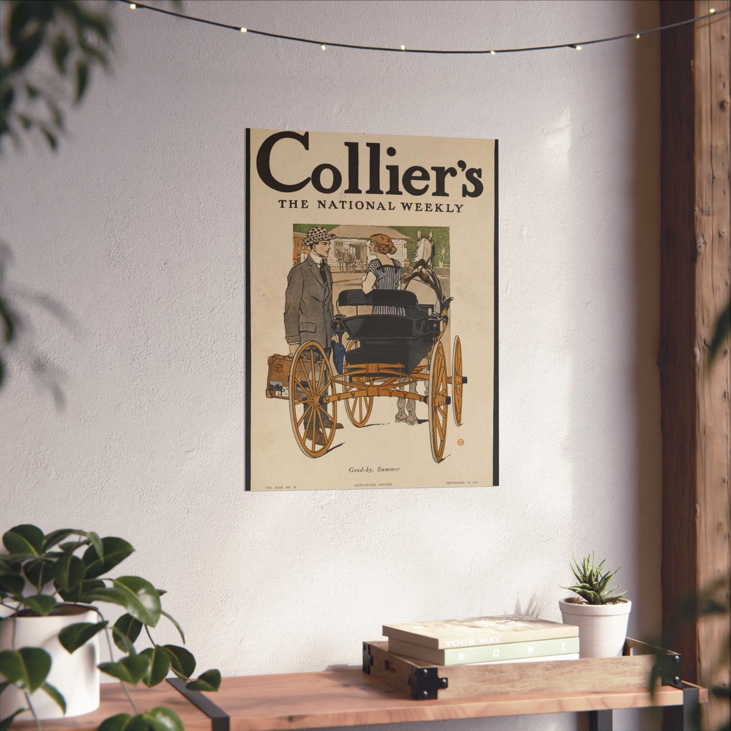 Collier's, the national weekly. Good-by, summer. High Quality Matte Wall Art Poster for Home, Office, Classroom