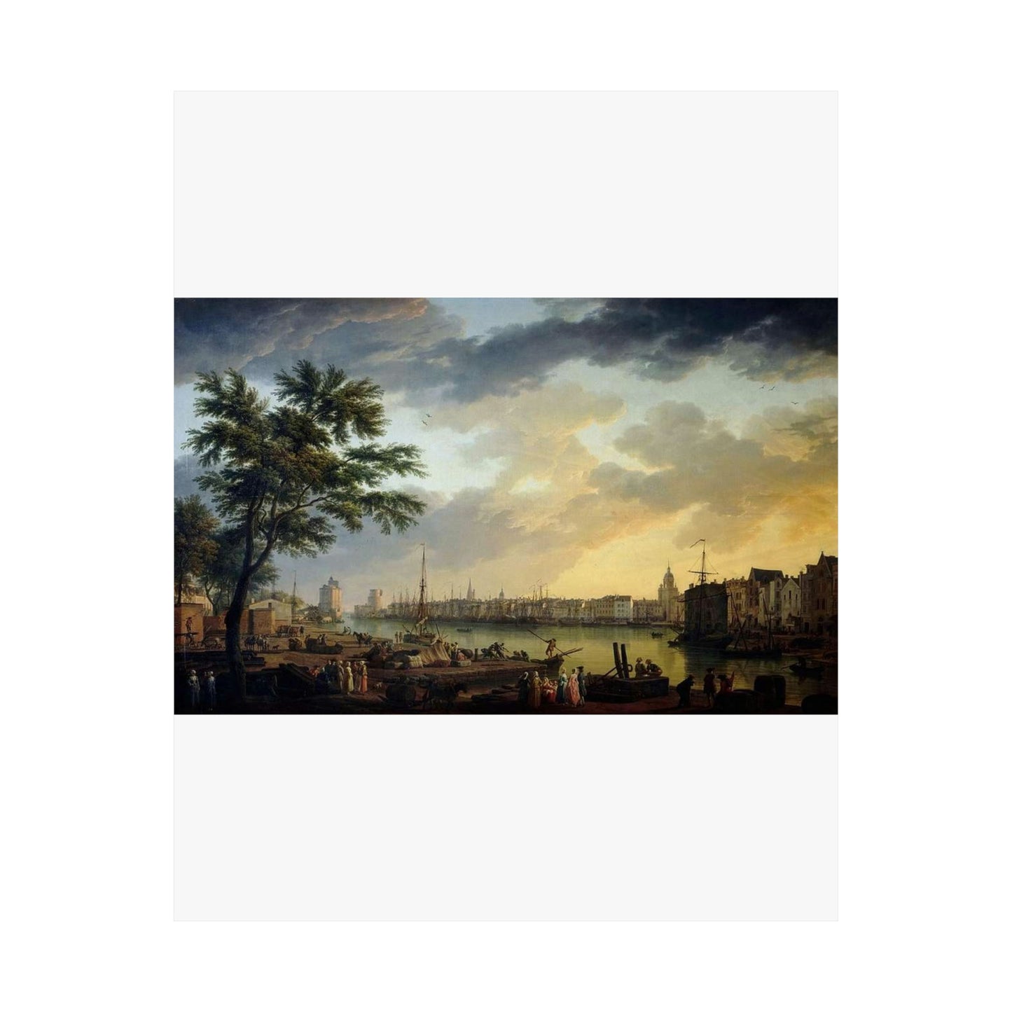 Vernet - Vue du port de la Rochelle High Quality Matte Wall Art Poster for Home, Office, Classroom