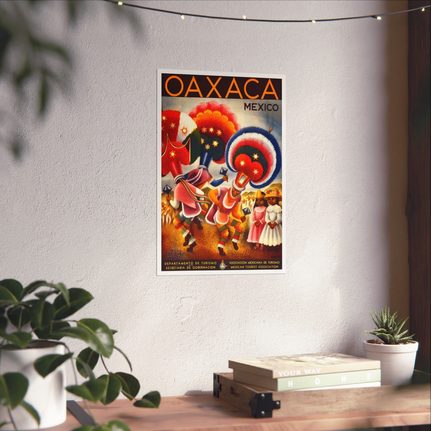 Oaxaca. Mexico. Vintage Travel Poster. High Quality Matte Wall Art Poster for Home, Office, Classroom