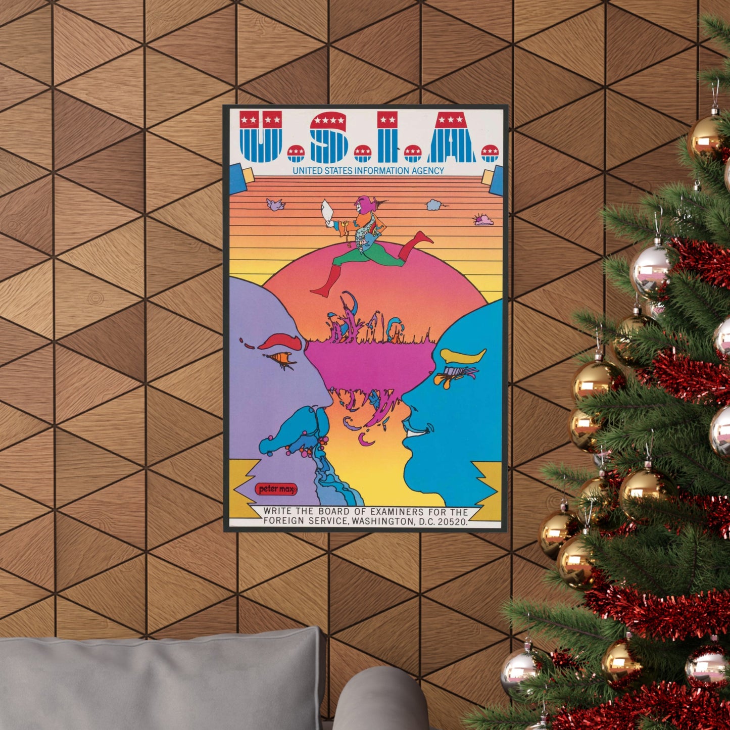 U.S.I.A. United States Information Agency High Quality Matte Wall Art Poster for Home, Office, Classroom