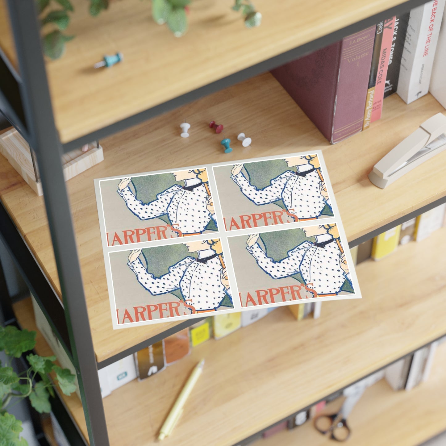 Edward Penfield, Harper's April Laminated UV Protective Vinyl Stickers