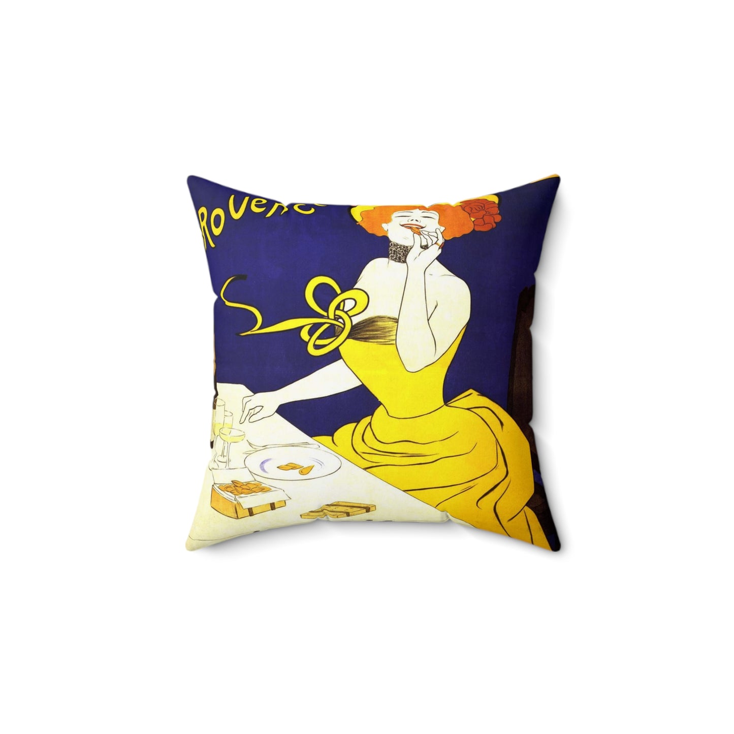 Amandines de Provence, poster by Leonetto Cappiello, 1900 Decorative Accent Square Pillow