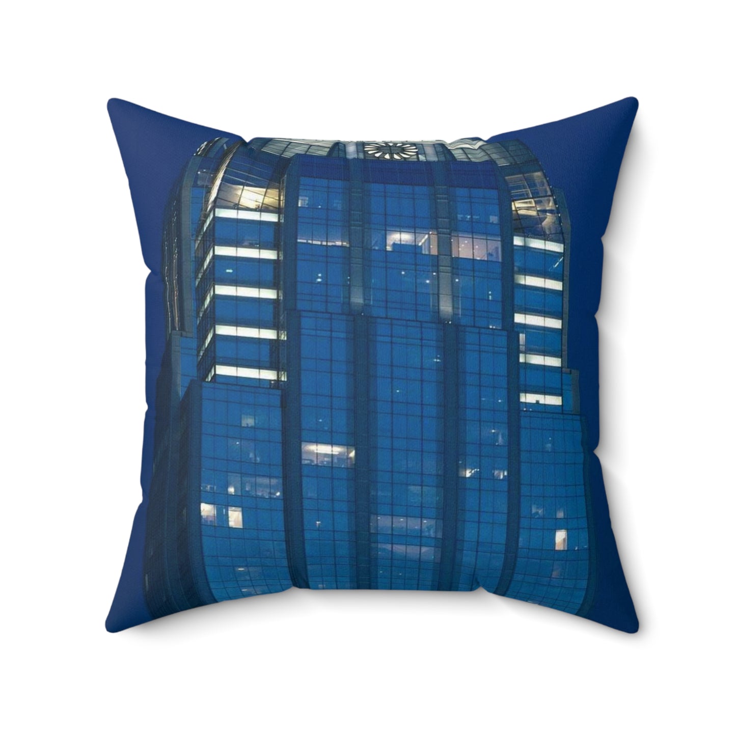 The upper reaches of Frost Bank Tower, a prominent Austin, Texas, skyscraper Decorative Accent Square Pillow